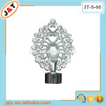 Chuveiro cortina haste com cortina de diamante finial